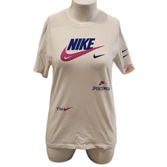 [Nike] The Nike Tee - Pink and Purple Check - Size L - Picture 1 of 9